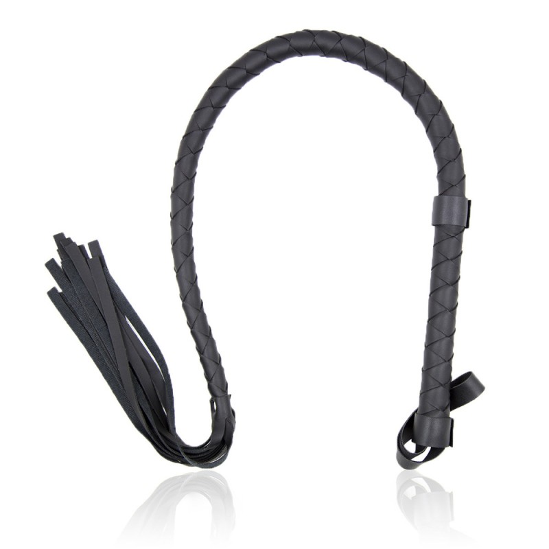 Black Single Tail Whip - 85 cm / 33.5 inch