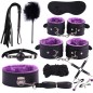 Double Color Plush Bondage Kit - 10 Pcs