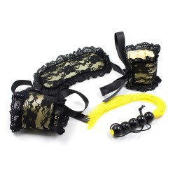 Lace Blindfold &amp; Cuffs Bondage Kit