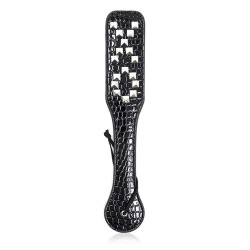 Alligator Sheepski Paddle With Chrome Button