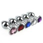 Heart Jeweled Stainless Steel Butt Plug - Silver