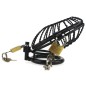 Side Entrance Black Twist Chastity Cage