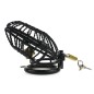 Side Entrance Black Twist Chastity Cage