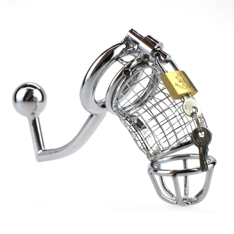 Master Series Deluxe Chastity Cage With Anal Intruder