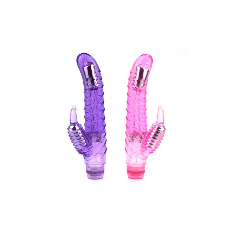 Dual Stimulator Curve Seduction Jelly Vibrator