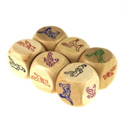 Six Sex Positions Wood Dice