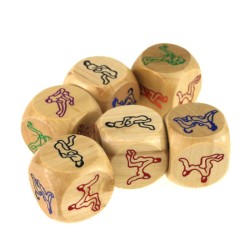 Six Sex Positions Wood Dice