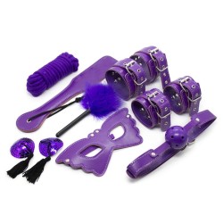 Purple BDSM Bondage Kit - 8Pcs