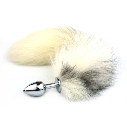 Cross Fox Tail  Metal Anal Plug Toy