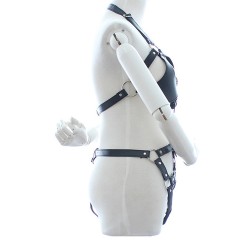 Leather Harness w/ Removable Bra