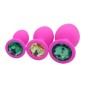 Geisha Ball Silicone Butt Plug with Diamond