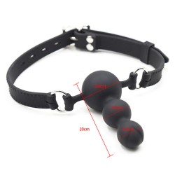 Silicone Strap Beads Ball Gag