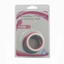 Rainbow Silicone Pleasure Rings (5 Pack)