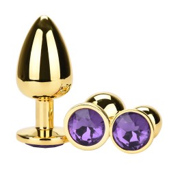 Golden Anal Plug With Diamond