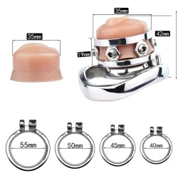 Fake Silicone Stainless Steel Chastity Cage