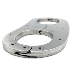 Unisex Stainless Steel Wrist Restraints with Padlock