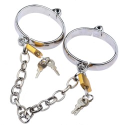 Unisex Luxury Dungeon Irons Cuffs With Chain