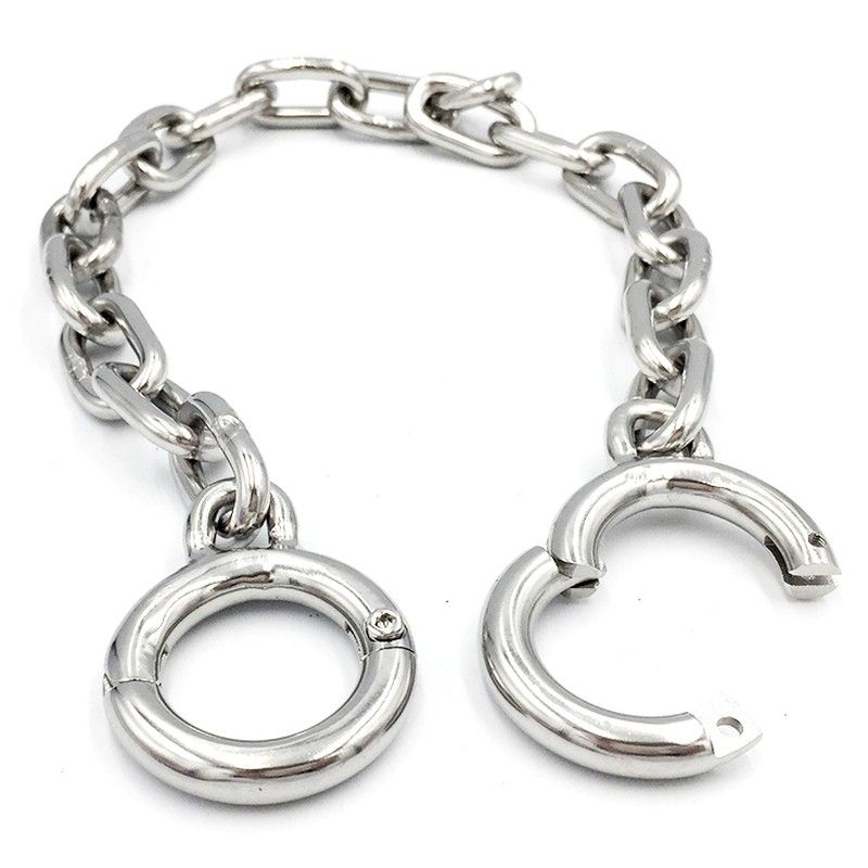 Stainless Steel Toe Cuffs With Chain