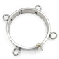 Thick Iron Locking Collar With 4 Ring For Male And Female