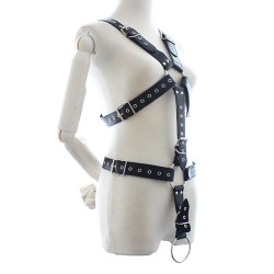 Leather Full Body Harness with Cock Ring