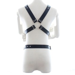 Leather Full Body Harness with Cock Ring