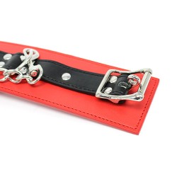 Deluxe Red/Black Locking Cuffs