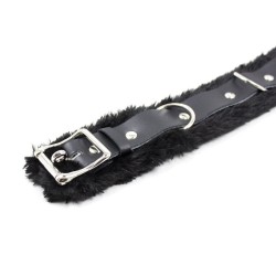 Fur Lined Bondage Slave Collar