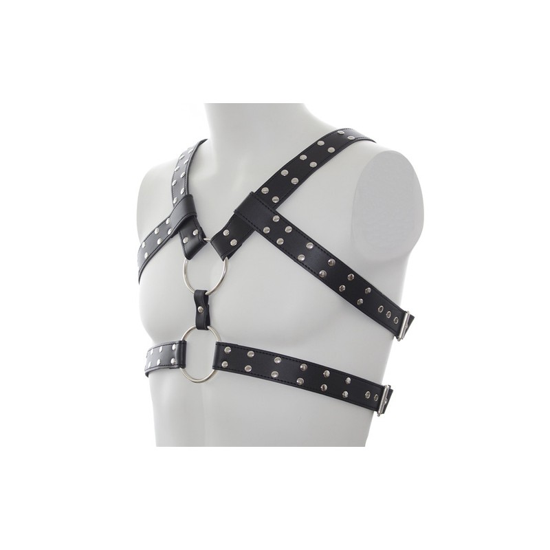 Men's Sexy Bondage Double Belt Chest Harness