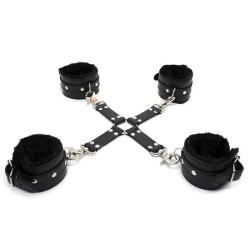 Fur Lined Wrist Restraints &amp; Ankle Restraints Kit