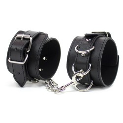 Three D Ring Pin Buckle Wrist and Ankle Cuffs