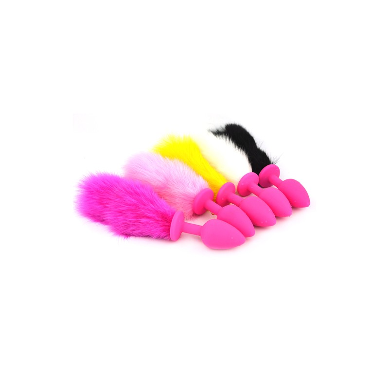 Bunny Tail Silicone Butt Plug Pet Play Tail