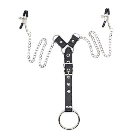 Penitentiary Nipple Clamps and Cock Ring Set