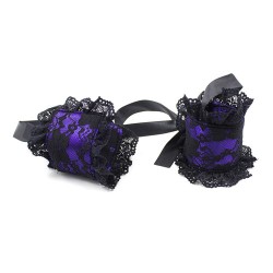 Lace Blindfold &amp; Cuffs Fetish Play Kit - 2 Pcs