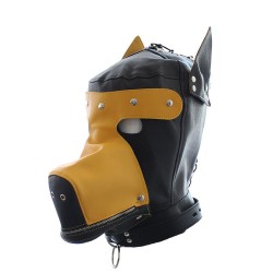 dog hood with detachable blindfold