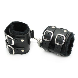 Double Buckle Fur Lined Cuffs