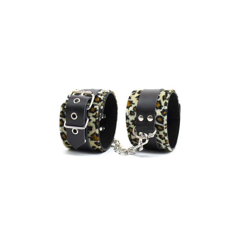 Leopard Print Pin Buckle Handcuffs