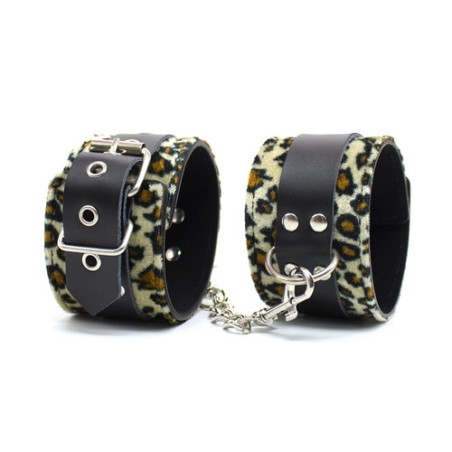 Leopard Print Pin Buckle Handcuffs