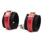 Pin Buckle Nylon Cuffs With Leather Belt