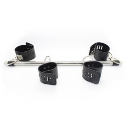 Locking Wrist and Ankle Spreader Bar With Cuffs