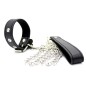 Buckling Cock Ring And Chain Leash Set