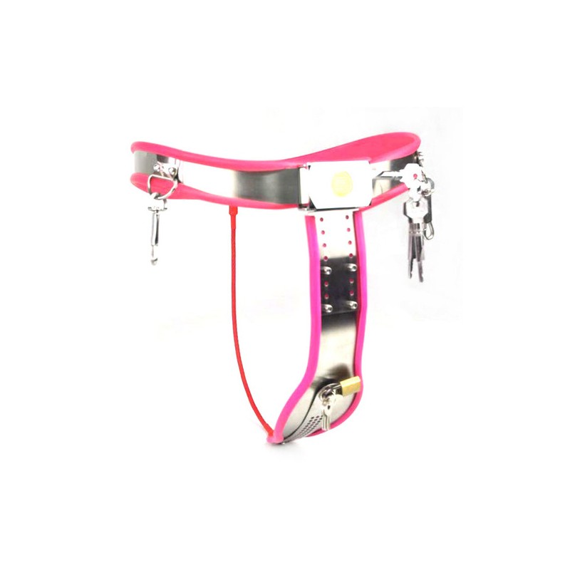 Curve-T Premium Female Chastity Belt with Locking Cover