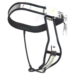 Curve-T Premium Female Chastity Belt with Locking Cover