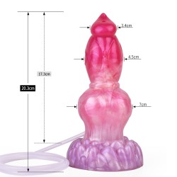 Ejaculating Peachy Colorful Realistic Dildo- 15