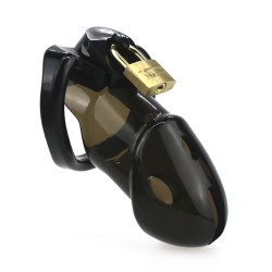 rikers locking chastity device black