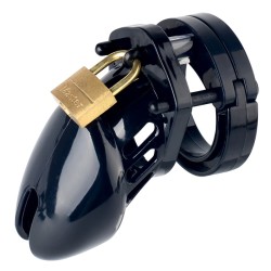 CB-6000S Short Male Chastity Cage - Balck