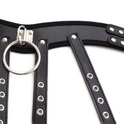 Adjustable Queen PU Leather Costume Bondage Harness