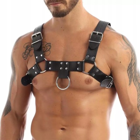 Leather Upper Body Male Harness