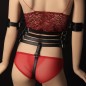 M Studs Corset Bondage Harness With Cuffs