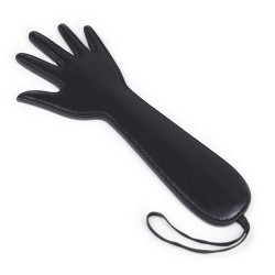 Black Leather Emulational Hand Paddle