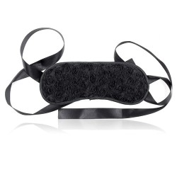 Rose Flower Face Tie Belt Blindfold